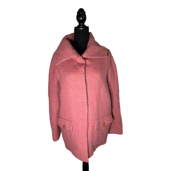 Talbots Women’s Pink Wool and Alpaca Blend Coat, Size XS, Pre-owned - Picture 3 of 5